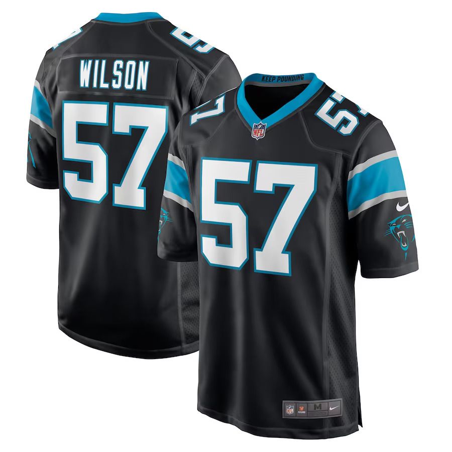 Men Carolina Panthers 57 Damien Wilson Nike Black Game Player NFL Jersey